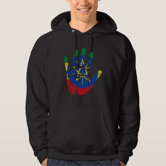 Ethiopia Ethiopian Africa Flag Proud Love Melanin Hoodie (Voorkant)