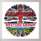 Ethiopia Ethiopian Uk Verenigd Koninkrijk - Britse Poster (Voorkant)