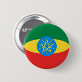 Ethiopia Fisheye Flag Button (Voorkant /achterkant)