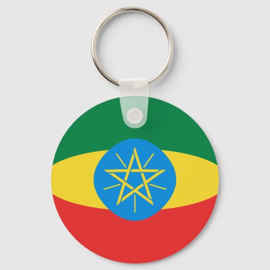 Ethiopia Fisheye Flag Sleutelhanger (Voorkant)