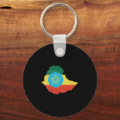 Ethiopia flag and map sleutelhanger (Voorkant)