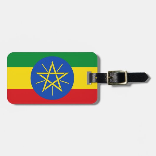 Ethiopia Flag Bagagelabel (Voorkant horizontaal)
