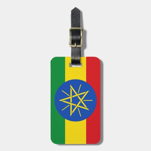 Ethiopia Flag Bagagelabel (Voorkant verticaal)