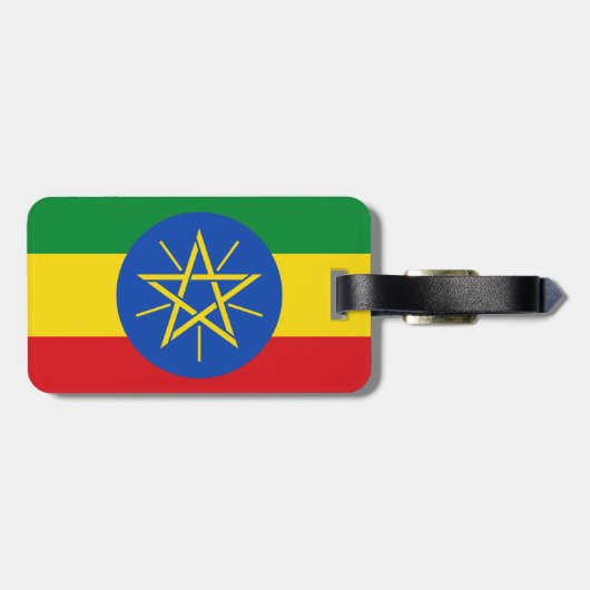 Ethiopia Flag Bagagelabel (Achterkant horizontaal)