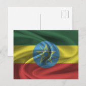 Ethiopia Flag Briefkaart (Voorkant / Achterkant)