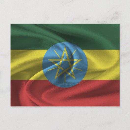 Ethiopia Flag Briefkaart (Voorkant)