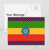 Ethiopia Flag Briefkaart (Voorkant / Achterkant)