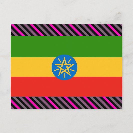 Ethiopia Flag Briefkaart (Voorkant)