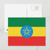 Ethiopia Flag Briefkaart (Voorkant / Achterkant)