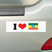 Ethiopia Flag Bumpersticker (Op auto)