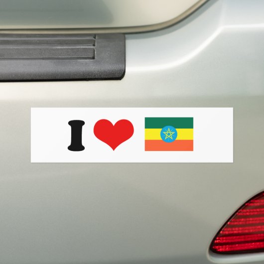 Ethiopia Flag Bumpersticker (Op auto)
