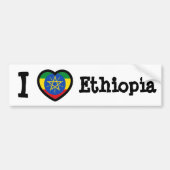 Ethiopia Flag Bumpersticker (Voorkant)
