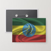 Ethiopia Flag Button (Voorkant / Achterkant)