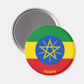 Ethiopia Flag Charming Patriotic Magneet (Voorkant / Achterkant)
