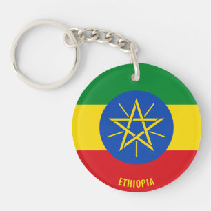 Ethiopia Flag Charming Patriotic Sleutelhanger
