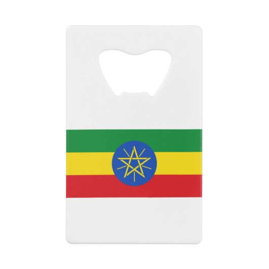 Ethiopia Flag Creditkaart Flessenopener (Voorkant)