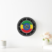 Ethiopia Flag Elegant Ronde Klok (Huis)