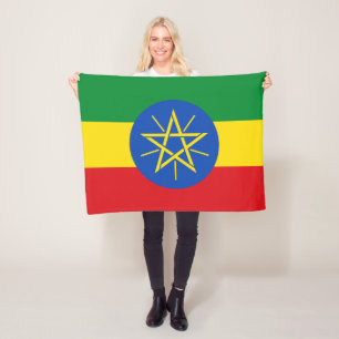 Ethiopia Flag Fleece Deken