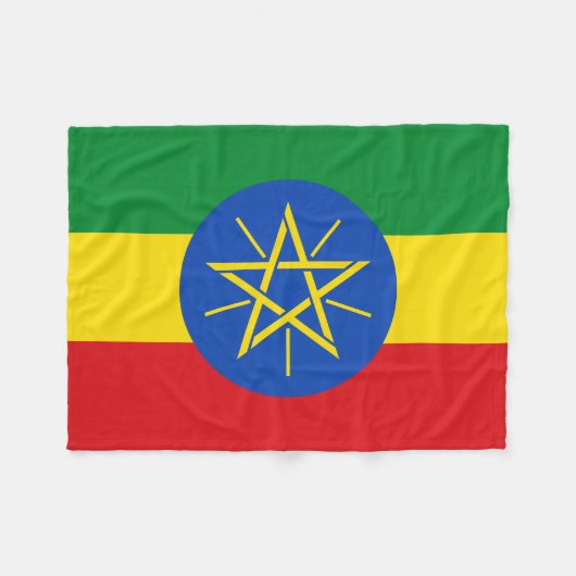 Ethiopia Flag Fleece Deken (Voorkant (Horizontaal))
