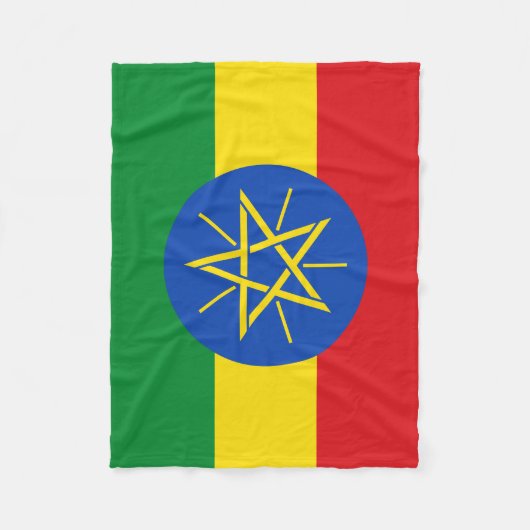 Ethiopia Flag Fleece Deken (Voorkant)