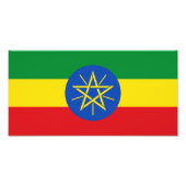 Ethiopia Flag Foto Afdruk (Voorkant)