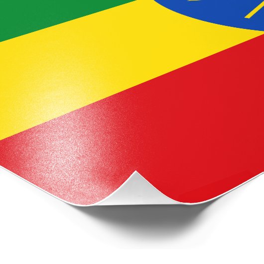 Ethiopia Flag Foto Afdruk (Hoek)