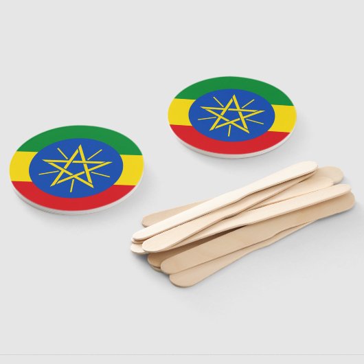Ethiopia Flag Handwaaier (Niet-gemonteerd)