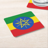 Ethiopia Flag Kartonnen Onderzetters (Schuin)