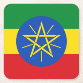 Ethiopia Flag Kartonnen Onderzetters (Voorkant)