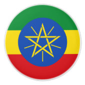 Ethiopia Flag Keramische Knop (Voorkant)