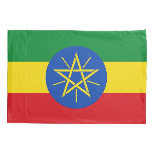 Ethiopia Flag Kussensloop (Achterkant)