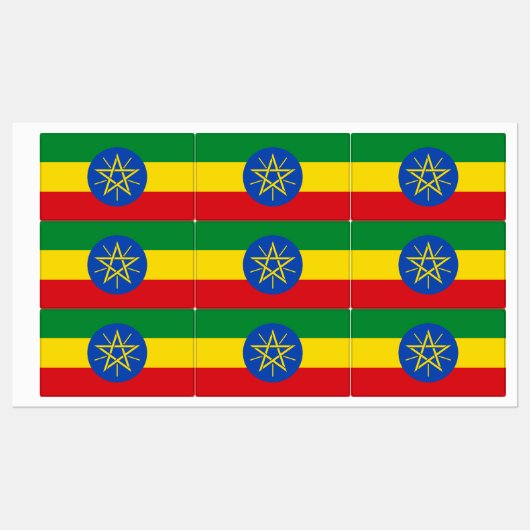 Ethiopia Flag Labels (Vel)