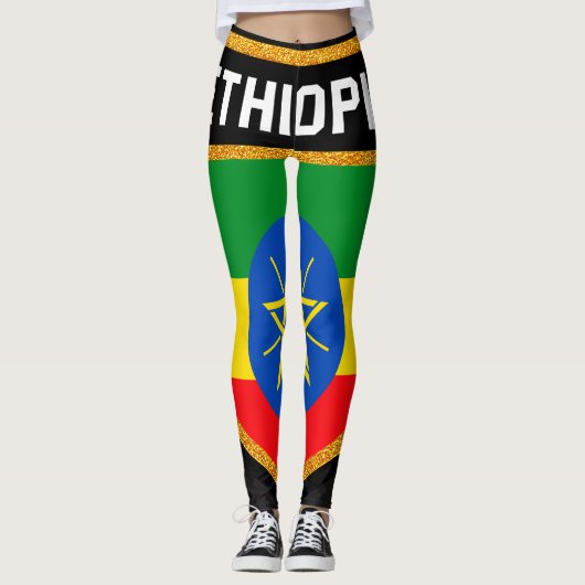 Ethiopia Flag Leggings (Voorkant)