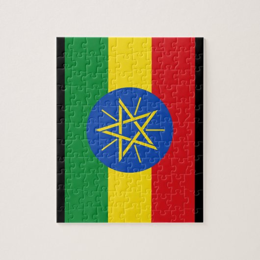 Ethiopia Flag Legpuzzel (Verticaal)