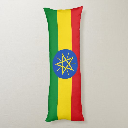 Ethiopia Flag Lichaamskussen (Achterkant (Verticaal))