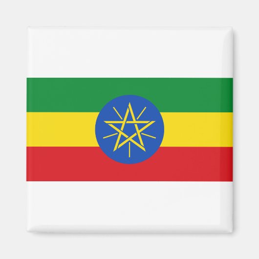 Ethiopia Flag Magneet (Voorkant)
