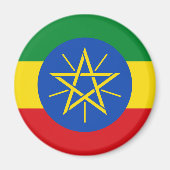 Ethiopia Flag Magneet (Voorkant)