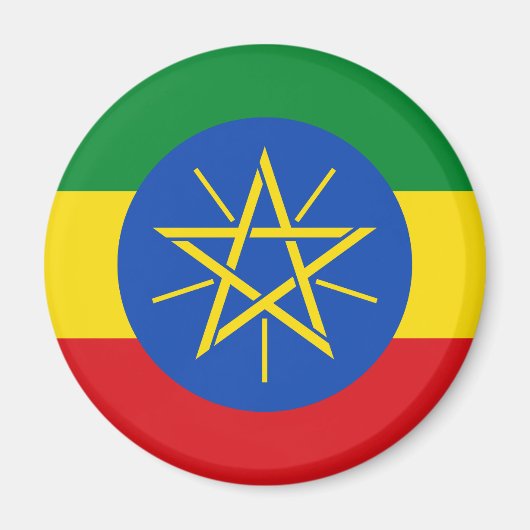 Ethiopia Flag Magneet (Voorkant)