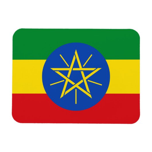 Ethiopia Flag Magneet (Horizontaal)