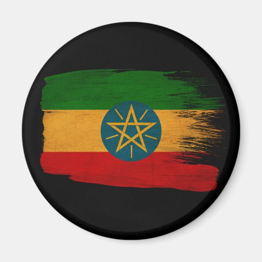 Ethiopia Flag Magneet (Voorkant)