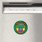 Ethiopia Flag Magneet (Insitu (Vaatwasser))