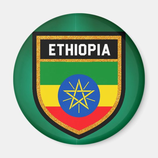 Ethiopia Flag Magneet (Voorkant)