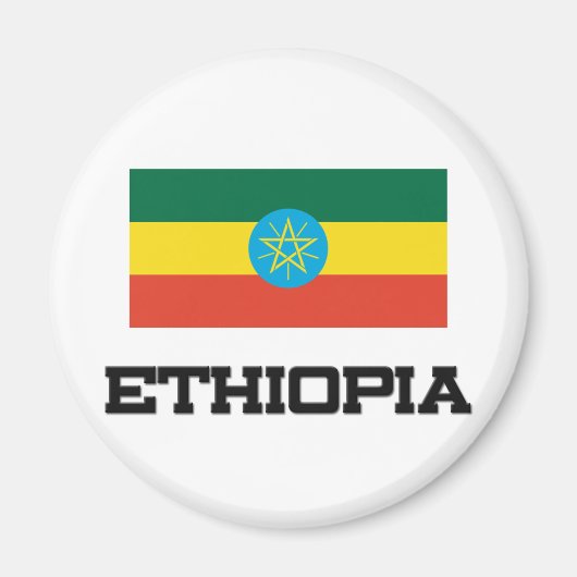 Ethiopia Flag Magneet (Voorkant)