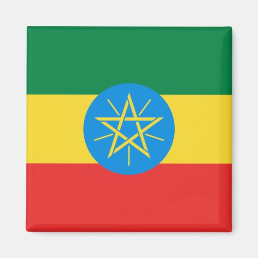 Ethiopia Flag Magnet (Voorkant)
