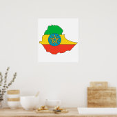 Ethiopia Flag Map - volledige grootte Poster (Keuken)