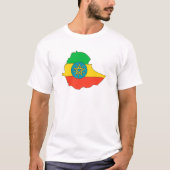 Ethiopia Flag Map - volledige grootte T-shirt (Voorkant)