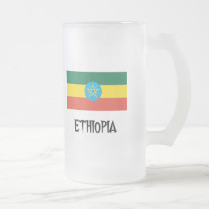 Ethiopia Flag Matglas Bierpul