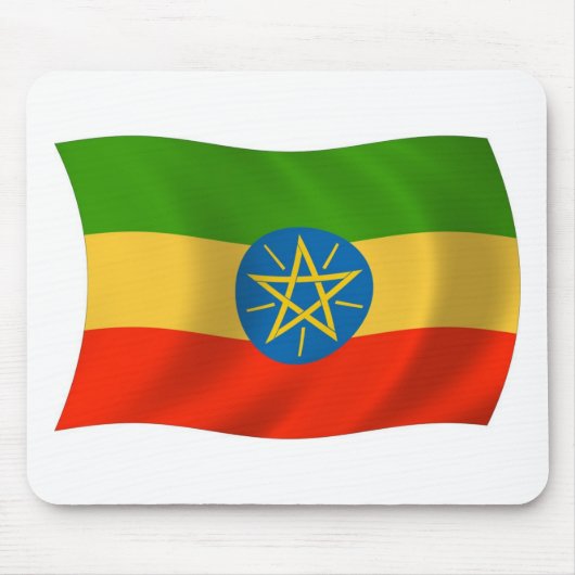 Ethiopia Flag Mousepad Muismat (Voorkant)