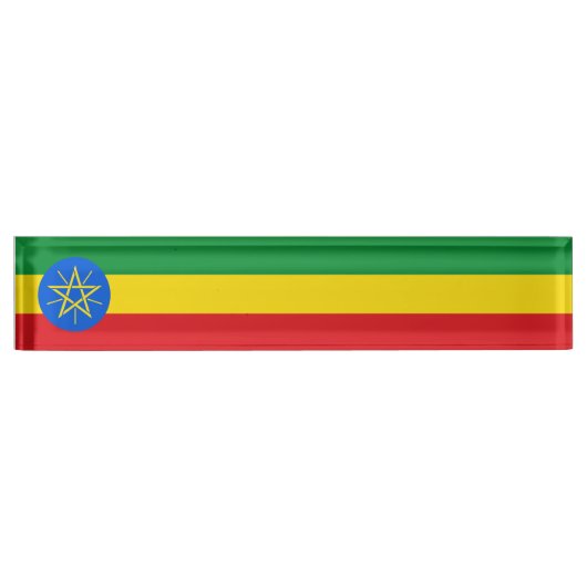 Ethiopia Flag Naambordje (Voorkant)