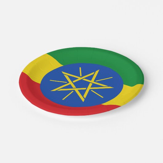 Ethiopia Flag Papieren Bordje (Gekanteld)